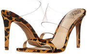 Vince Camuto Ashta Multi Leopard Clear High Heel Mule Sandal Open Toe Dress Pump
