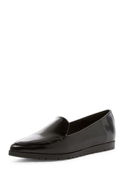 Shellys London Korie Black Box Leather Flat Shoes Loafer