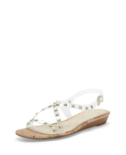 Jessica Simpson Women's Trixtelle Embellished Clear Demi Wedge Sandals CLEAR