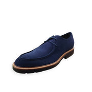 Tods Men's Navy Blue Suede Elegant Leather Lining Lace Up Low Heel Dress Shoes