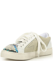 Steve Madden Women's Leather & Suede Lace-up Round-toe Sneakers RAINBOW SNAKE
