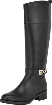 Tommy Hilfiger Ionni Black2 Knee High Almond Toe Knee High Riding Boot
