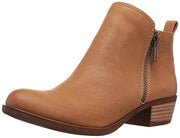 Lucky Brand Basel Wheat Brown Tan Leather Low Cut Western Ankle Bootie