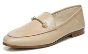 Sam Edelman Lior Beige Almond Toe Slip On Stacked Heel Classic Fashion Loafers