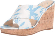 Jessica Simpson Women's Seena Slide Wedge Slip on Sandal BRIGHT WHITE COMBO