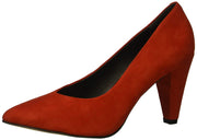 Lust For Life Women's Cambridge Cone Heel Pointed Toe Dress Retro Pump Red