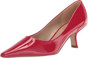 Sam Edelman Bianka Ruby Red Pointed Toe Kitten Heel Slip On Fashion Pumps